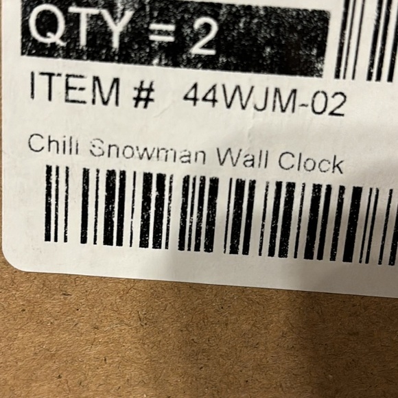 NIB Rae Dunn "CHILL" SNOWMAN CERAMIC WALL CLOCK - Picture 12 of 12
